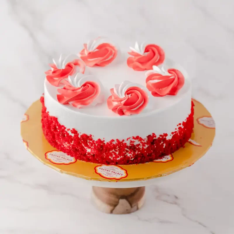 red velvet fresh cream cake