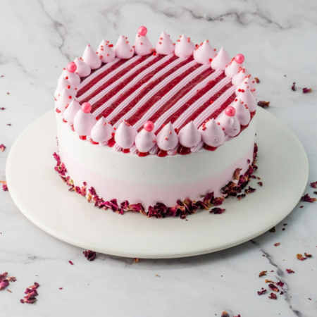 Rose & Strawberry Cake