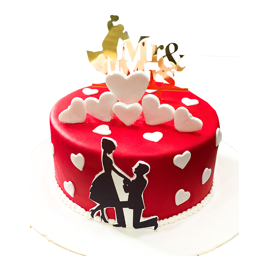 Will You Marry Me Proposal Fondant Cake - LE PETIT EMPIRE Designer Cakes